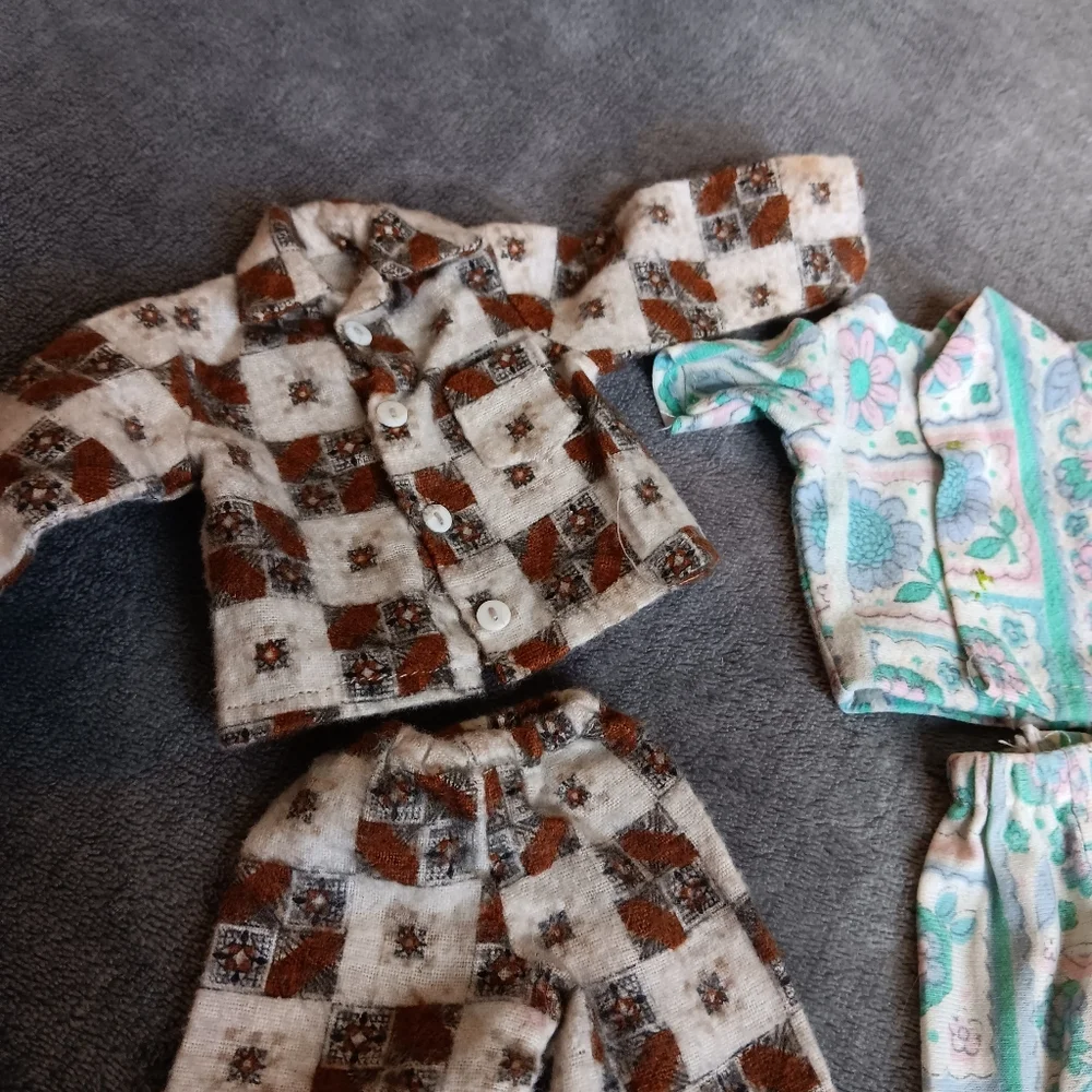 Fits Barbie Or Similar, 9 Piece Vintage 70s 80s Doll Pajama Party Bundle Lot